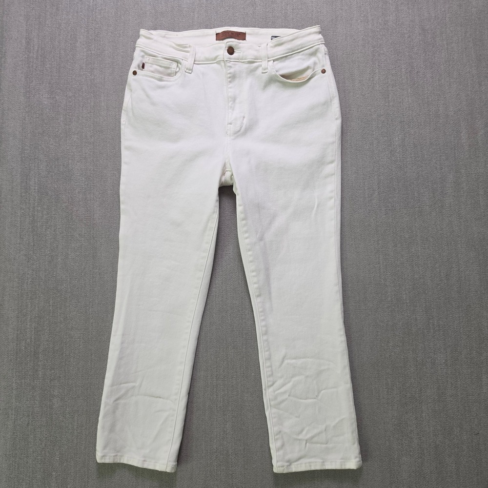 Judy Blue Skinny Fit Capri Women 11/30 White Stretch Denim Jeans JB72119WHT